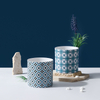 HWCA 2447 Colored Patterned Ceramic Scented Candle