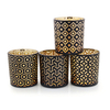 HWCH 2502 Electroplated Laser Glass Candle Holder