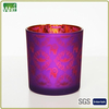 HWXIAO 002 electroplated lasered glass candle jar