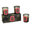 HWFLK 003 Set 3 Black Mini Jar Candle