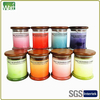 HW15G 004 glass jar candle with wooden lid 