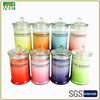 HW15G 004 glass jar candle with wooden lid 