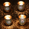 HWCH 2502 Electroplated Laser Glass Candle Holder