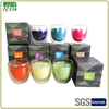 HW15D 004 Double Layered Glass Soy Wax Candle