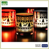 HWXIAO 002 electroplated lasered glass candle jar