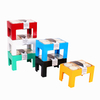 HWMZ 001 pk4 colorful tealight candle wooden holders