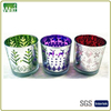 HWXIAO 001 Glass Candle Holder electroplated glass jar